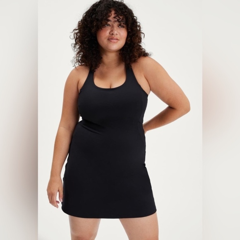 Girlfriend Collective Paloma Racerback Dress in Black XXL